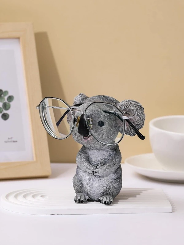 1pc Resin Cartoon Koala Glasses Holder Design Decoration Accessory Home Decor Craft Multicolor